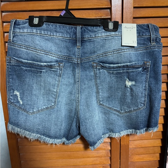 American Rag Jean Ripped Blue Shorts - Picture 2 of 6